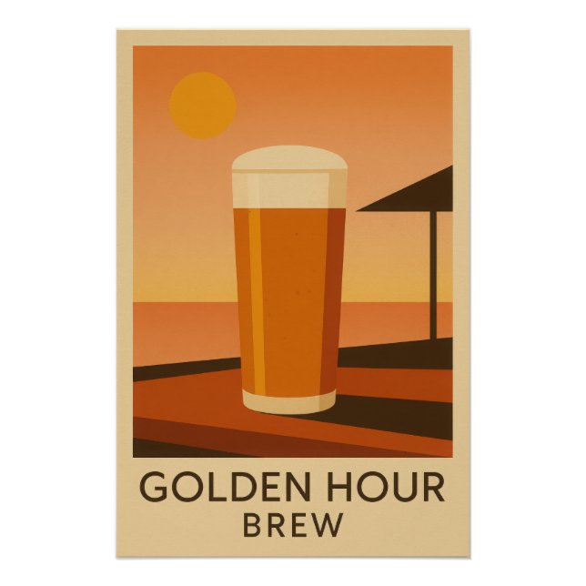 Póster Golden Hour Brew (Anverso)