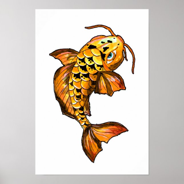 Póster Golden Koi Carp (Frente)