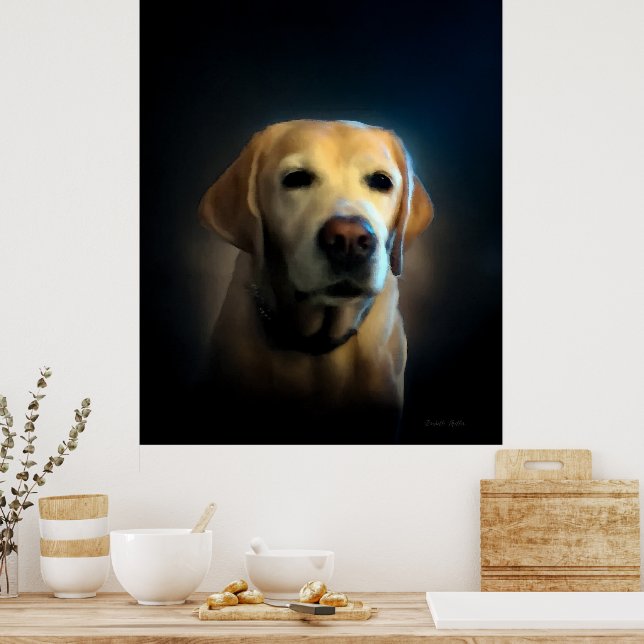Póster Golden Labrador (Cocina)