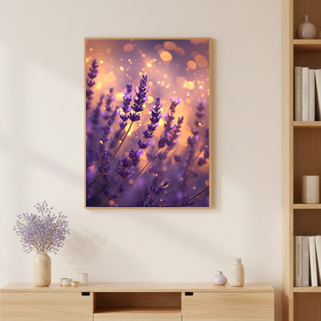 Póster Golden Lavender Field Wall Art Print (Subido por el creador)
