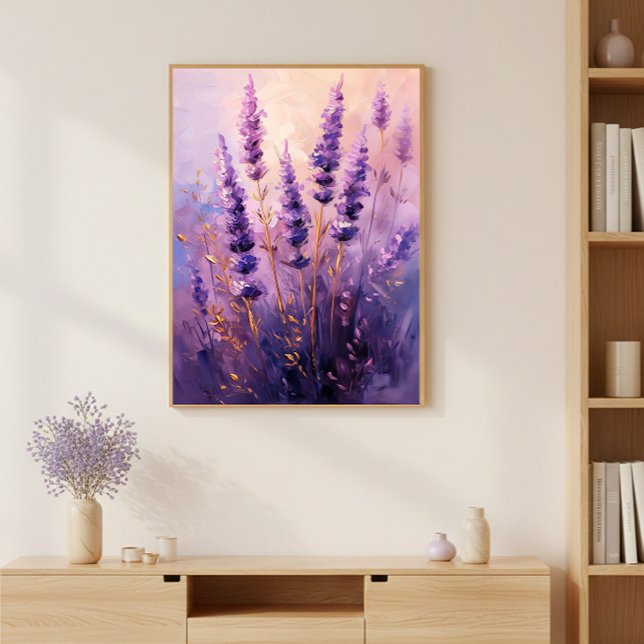 Póster Golden Lavender Flowers Wall Art Print Poster (Subido por el creador)