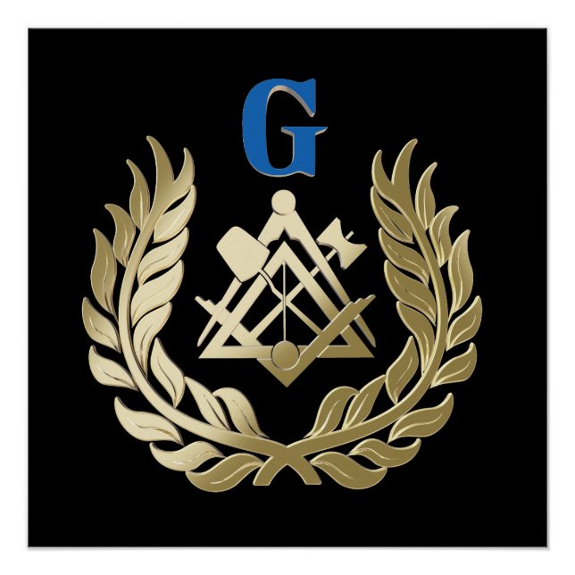 Póster Golden masonry symbol (Anverso)
