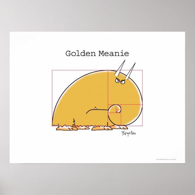 Póster GOLDEN MEANIE por Sandra Boynton (Frente)