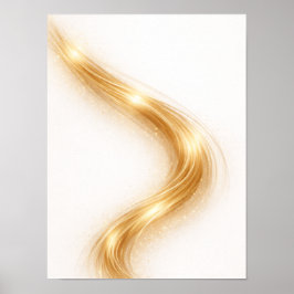 Póster Golden Minimal Flow II Wall Art – Gold Abstrack