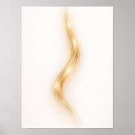 Póster Golden Minimal Flow III Wall Art – Elegant Gold