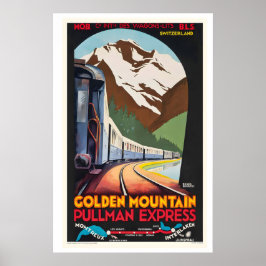 Póster Golden Mountain Pullman Express Montreux