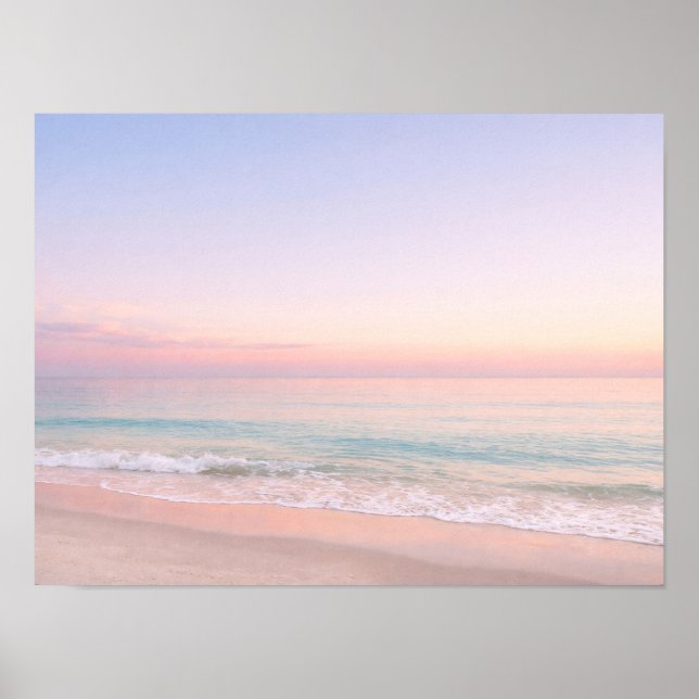 Póster Golden Ocean Sunset Horizon Calm Sea (Frente)