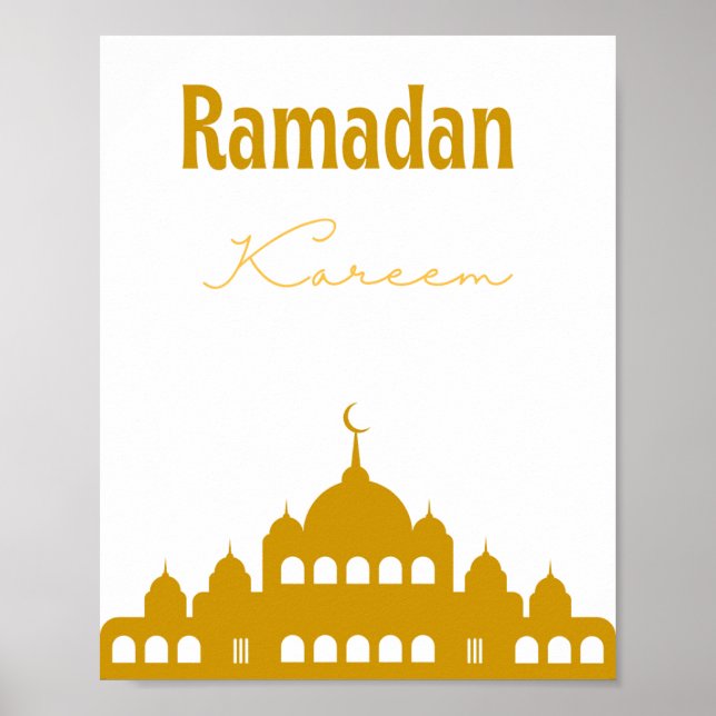 Póster Golden "Ramadan Kareem" Wall Art  (Frente)
