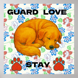 Póster Golden Retriever, cita