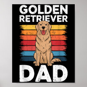 Póster Golden Retriever Dad Shirys Men Daddy Dog Lover