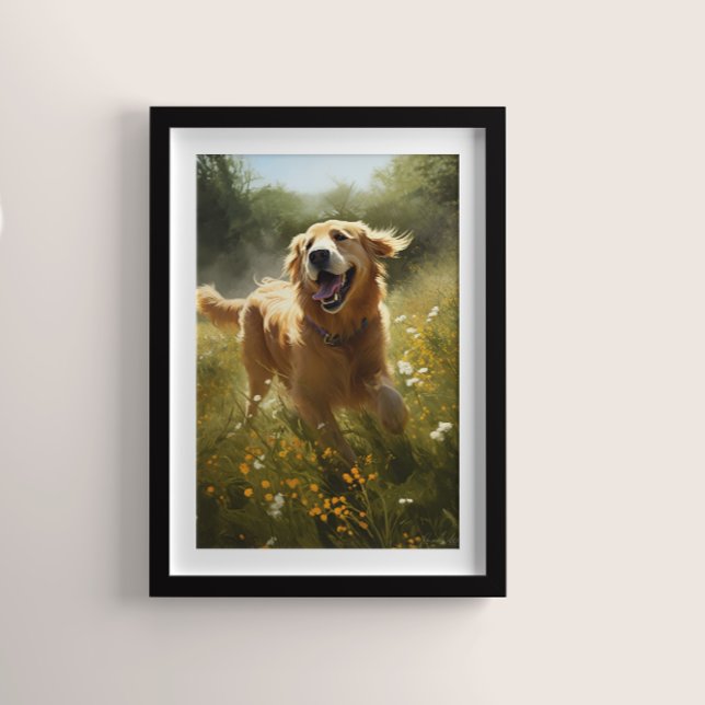Póster Golden Retriever in a Sunlit Meadow (Subido por el creador)