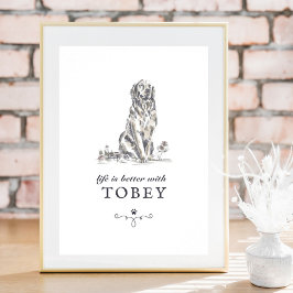 Póster Golden Retriever Life'sBetter With Personalizado D