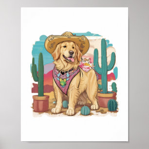 Póster Golden Retriever, manténgase fresco en cualquier l