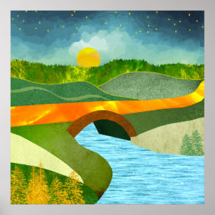 Póster Golden Road