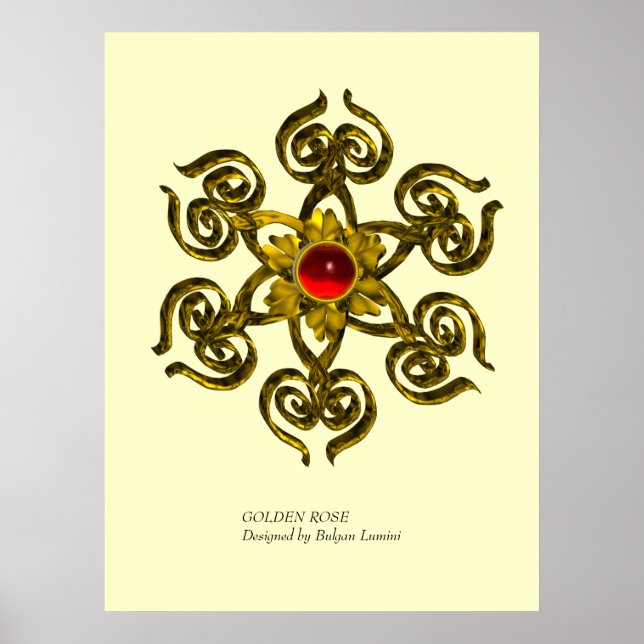 PÓSTER GOLDEN ROSA RUBY (Frente)