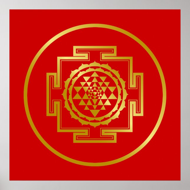 Póster Golden Shree Yantra (Frente)