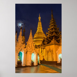 Póster Golden Stupa And Temples
