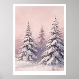 Póster Golden Sunrise Tree Poster