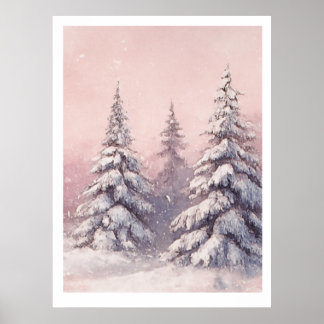 Póster Golden Sunrise Tree Poster