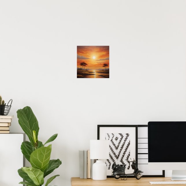 Póster Golden Sunset (Oficina en casa)