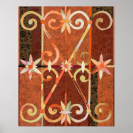 Póster Golden Sunset in CHEFCHAOUEN Paper Collage