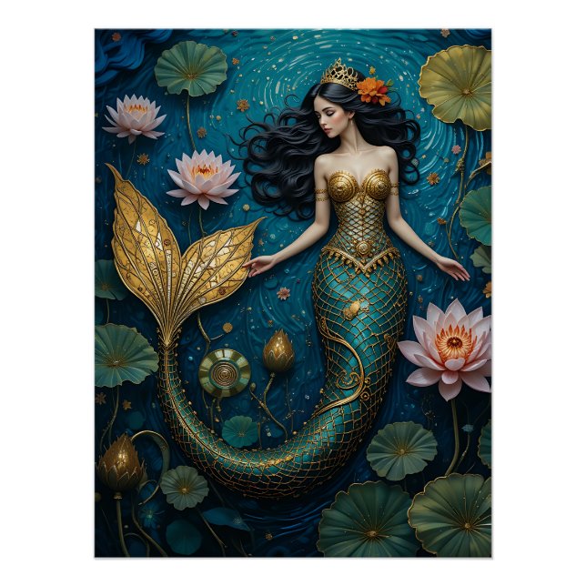 Póster Golden Tides: Mermaid Symphony (Anverso)
