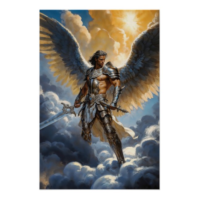 Póster Golden Warrior of Heaven Archangel Michael (Anverso)