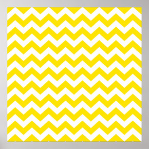 Póster Golden Yellow Safari Chevron