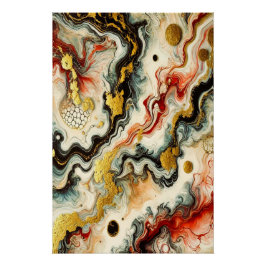 Póster Goldene Flüsse 