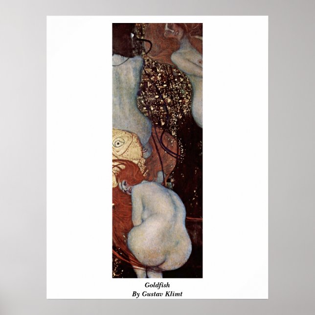 Póster Goldfish De Gustav Klimt (Frente)