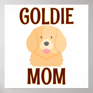 Póster Goldie Golden Retriever Dog Dad Mom Pet Lovers