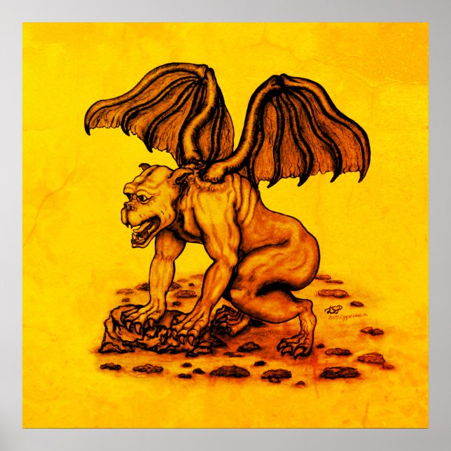 Póster Golem Gárgola (Frente)