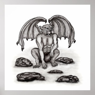Póster Golem Gargoyle