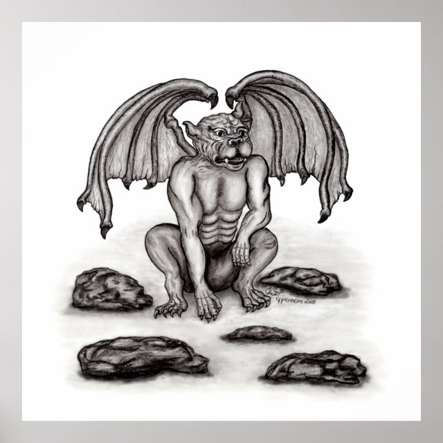 Póster Golem Gargoyle (Frente)