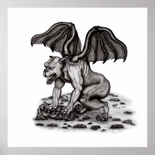 Póster Golem Gargoyle