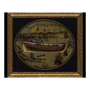 Póster Goleta colonial americana Sir Edward Hawke