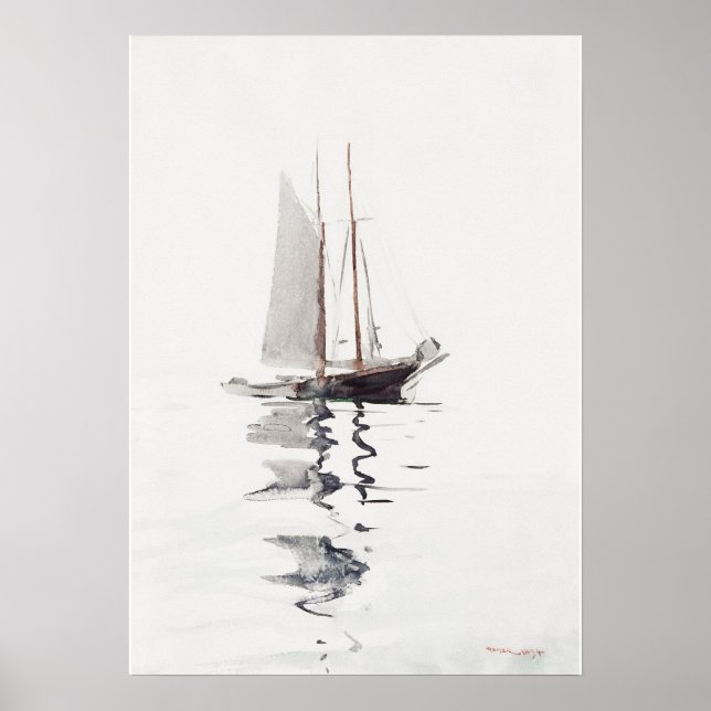 Póster Goleta de dos mástiles con Dory (1894)  (Frente)