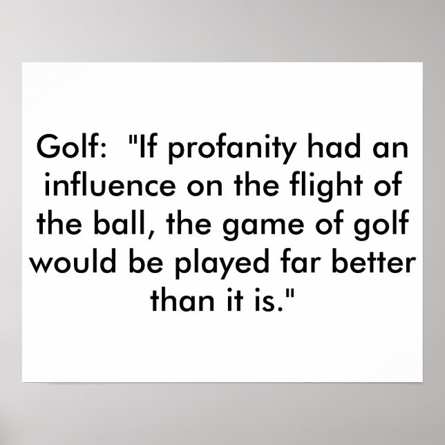 Póster Golf (Frente)