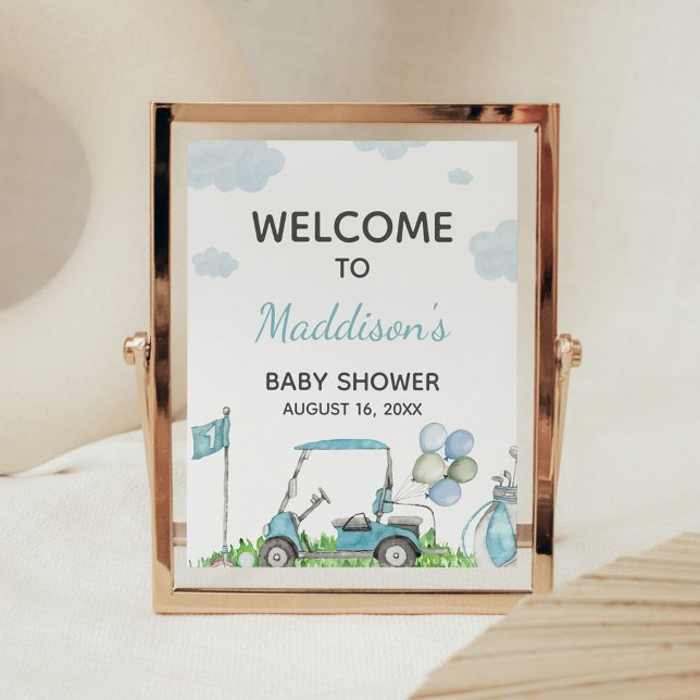 Póster Golf A Little Putter Baby Shower Welcome Sign (Subido por el creador)