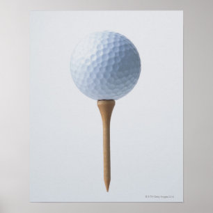 Póster Golf Ball y Tee
