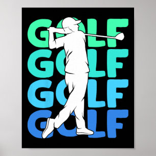 Póster Golf Club Golf Golf Golfer Niños Niños Hombres 2
