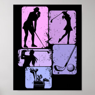 Póster Golf Club Golf Golf Mujeres Chicas Niños