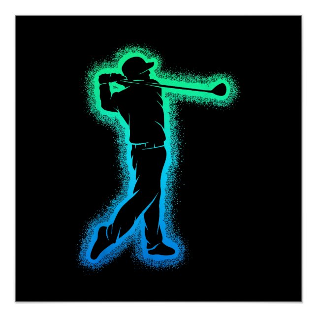 Póster Golf Club Golfer Niños Niños Hombres Golf (Anverso)