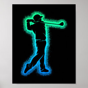 Póster Golf Club Golfer Niños Niños Hombres Golf