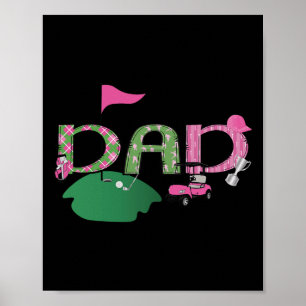Póster Golf Dad Hole In One Golf Primer Fiesta de Cumplea