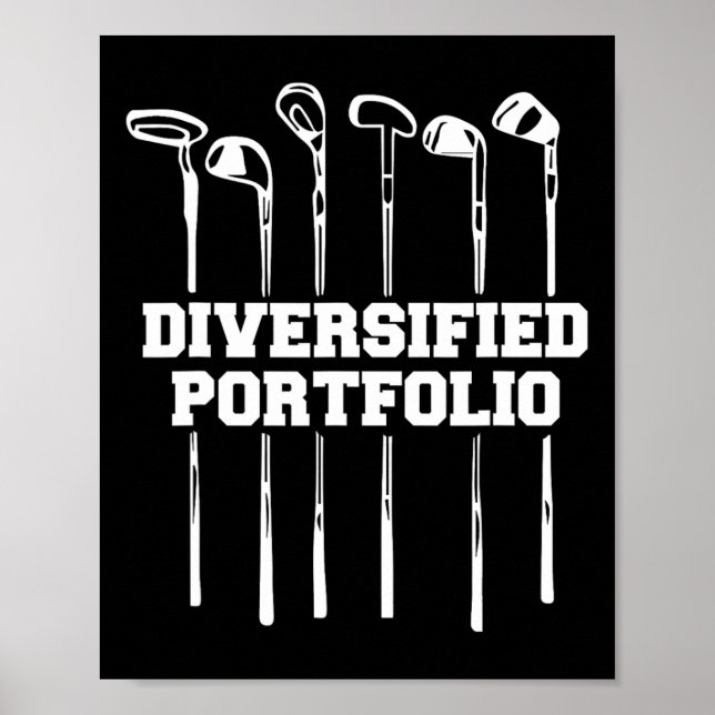 Póster Golf de cartera diversificado (Frente)