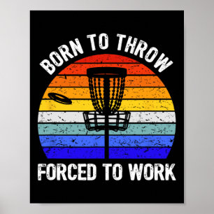 Póster Golf de Disco Frisbee Golf Nacido Para Lanzar Forz