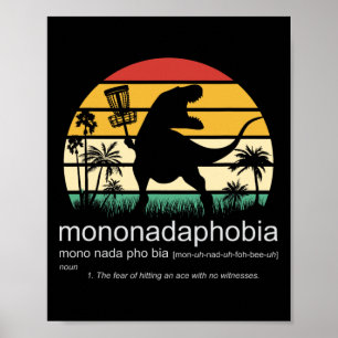Póster Golf de Disco Mononadaphobia Divertido Golf de Dis