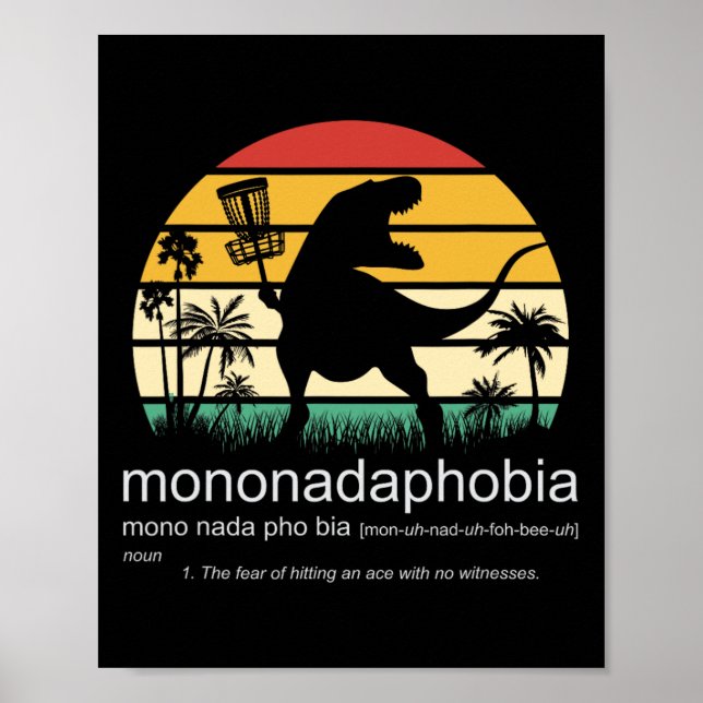 Póster Golf de Disco Mononadaphobia Divertido Golf de Dis (Frente)