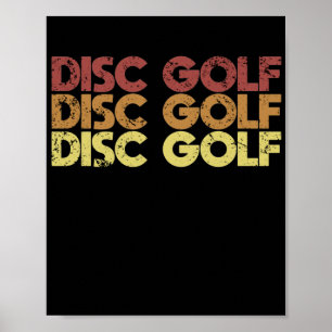 Póster Golf de disco retro